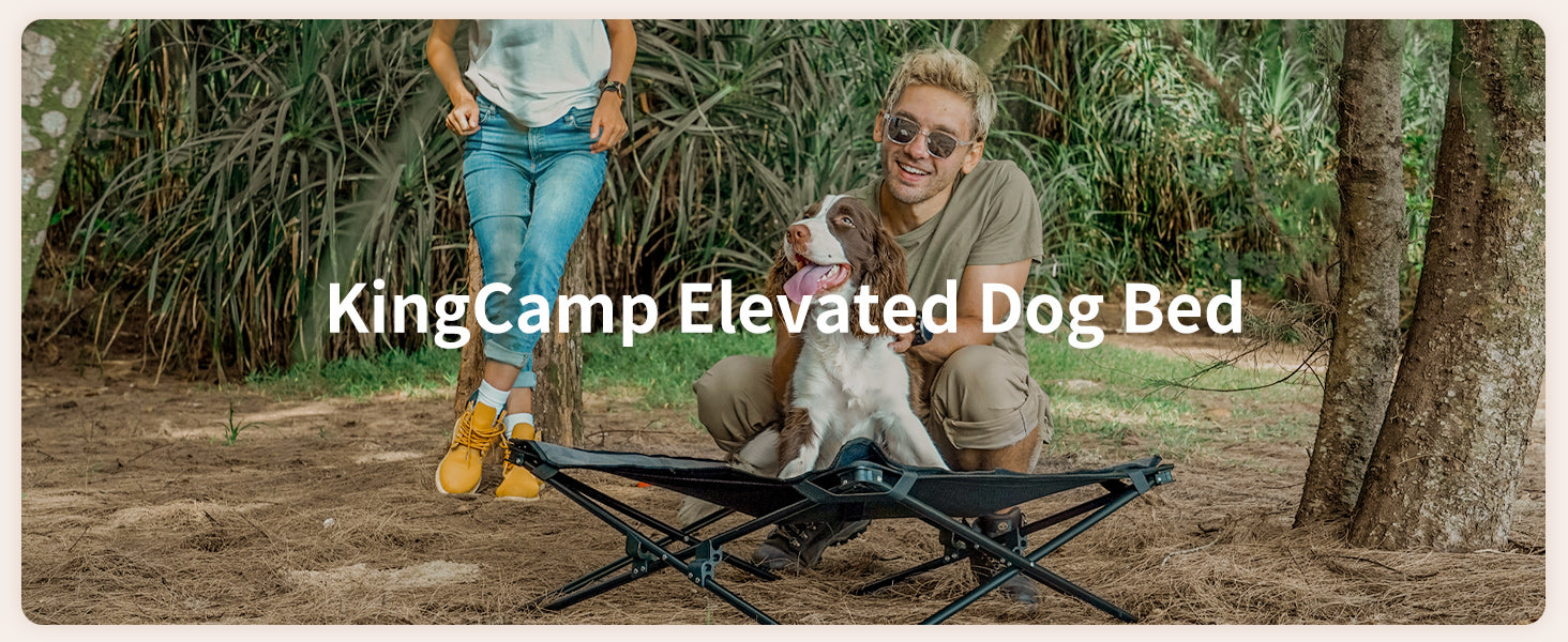 KingCamp PETS SEDUM Elevated Dog Bed with Separate Washable Sleeping Mat