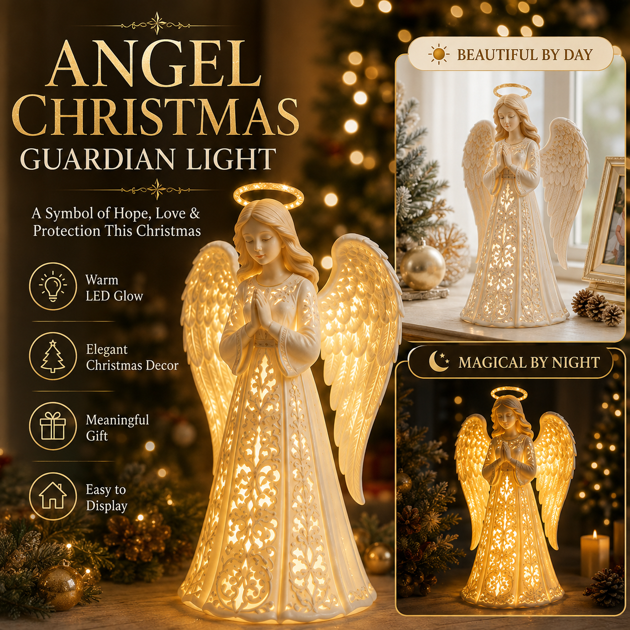 Angel Guardian Light height and width dimensions