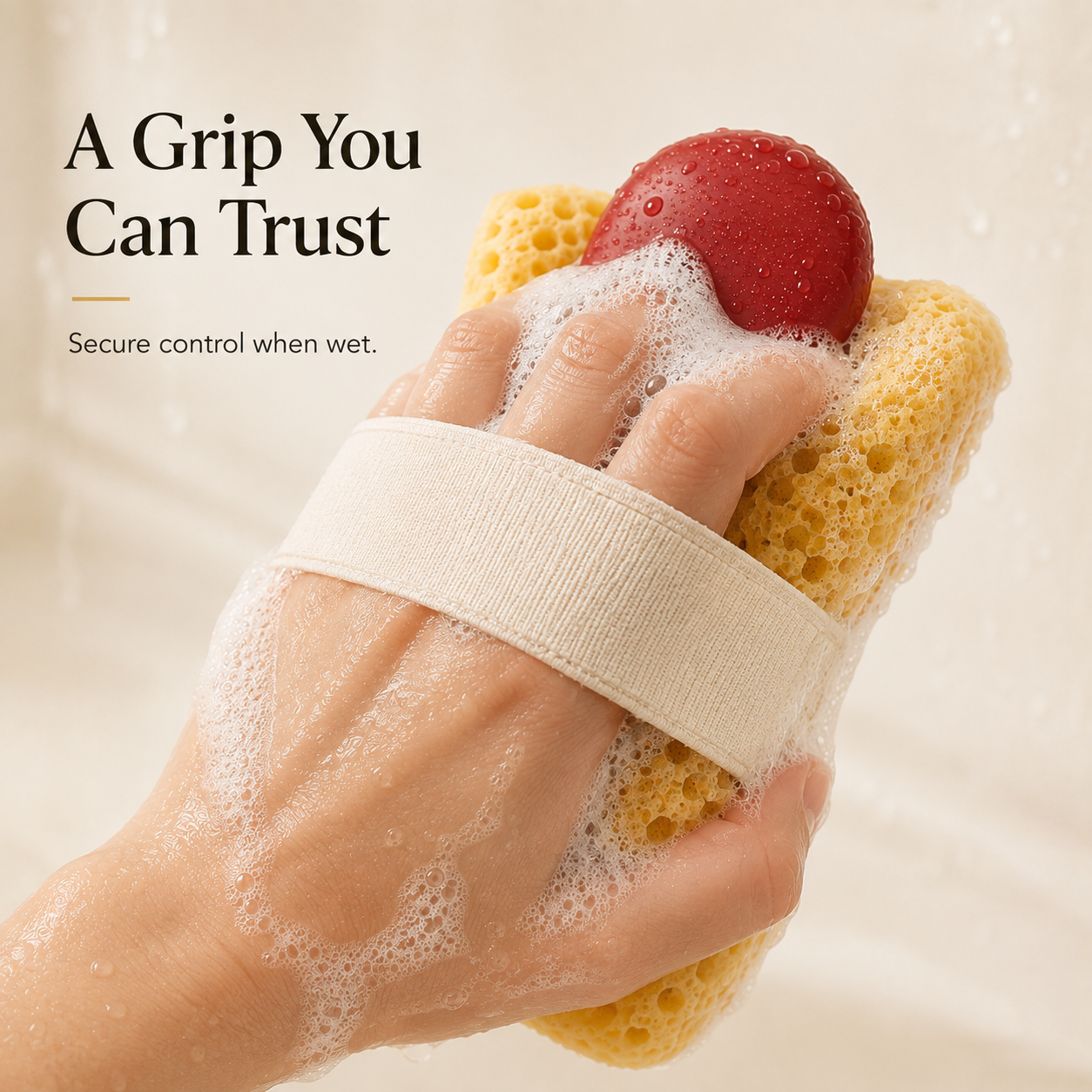Large pocket opening accommodating regular size soap bars