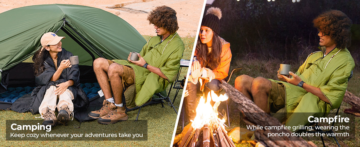 KingCamp Camping Wearable Blanket Poncho