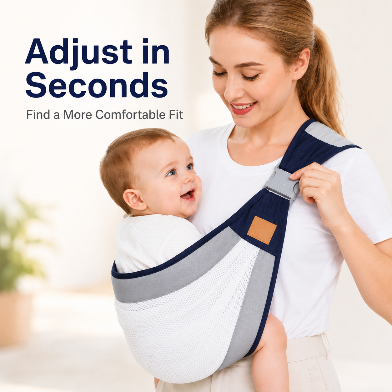 Step by step wearing guide and strap adjustment