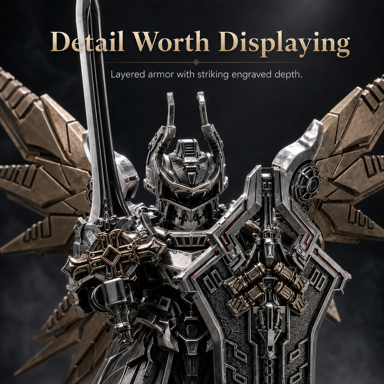 Winged magnetic armored knight collectible full overview