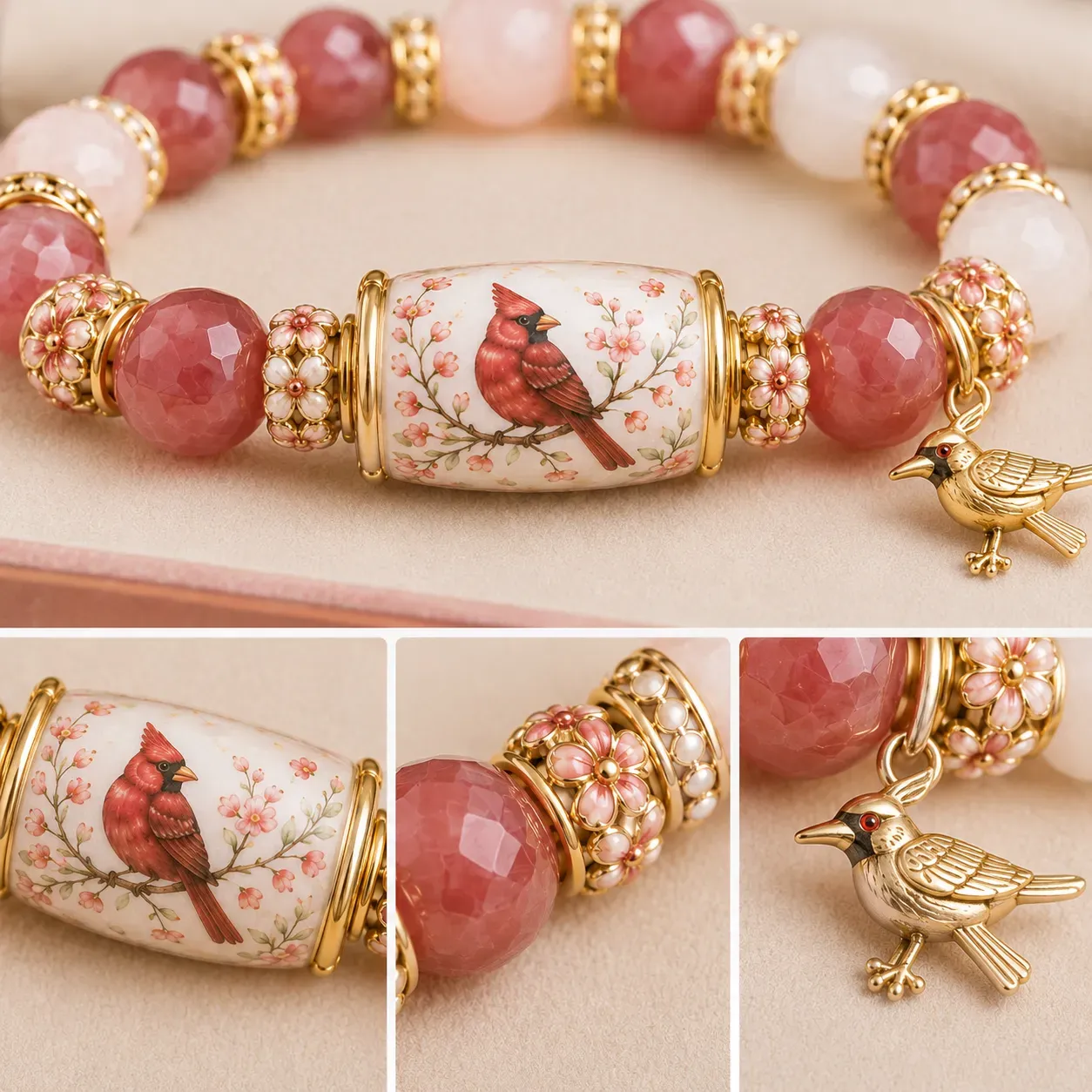 Cardinal bracelet symbolism love remembrance hope comfort