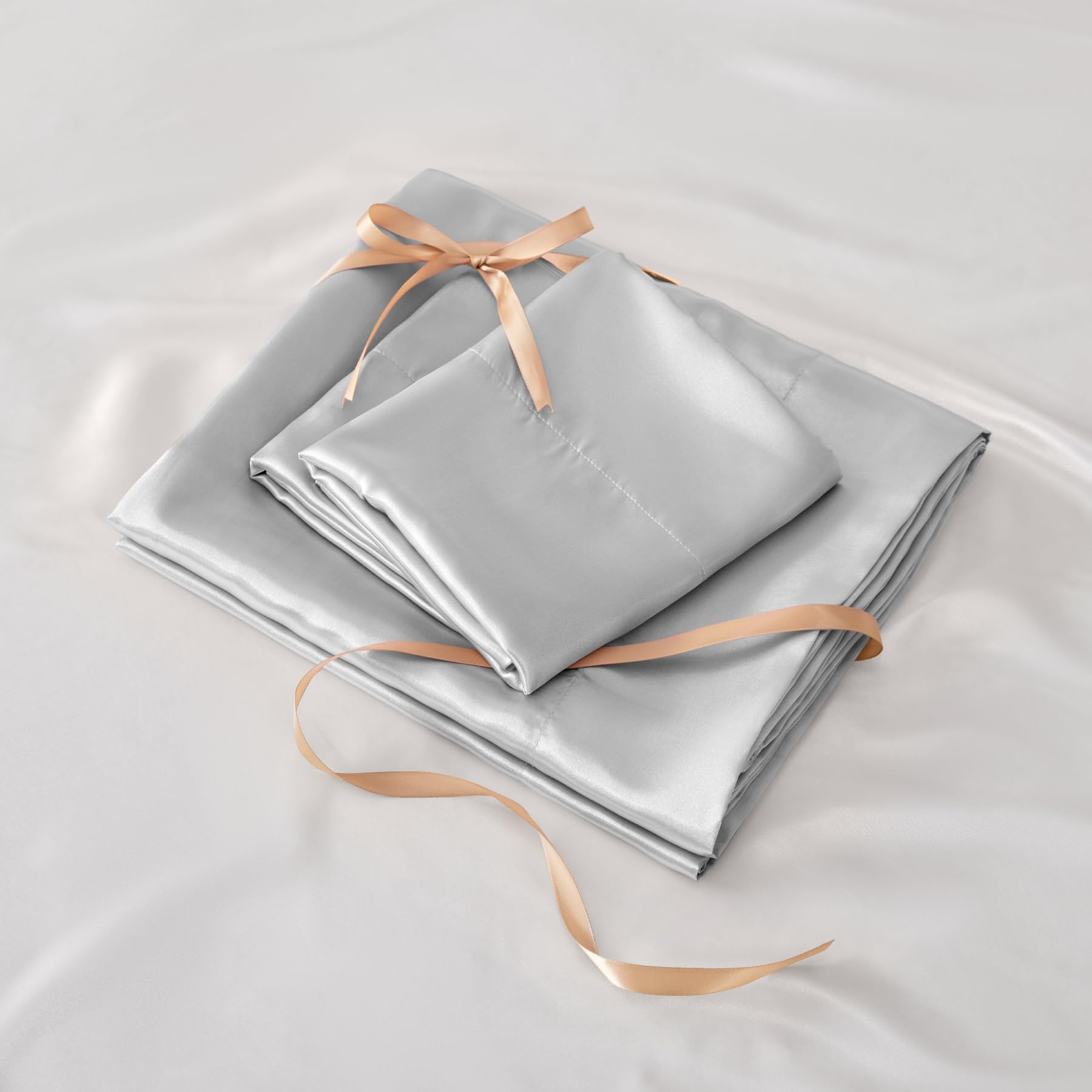 Premium cooling fitted sheet on mattress