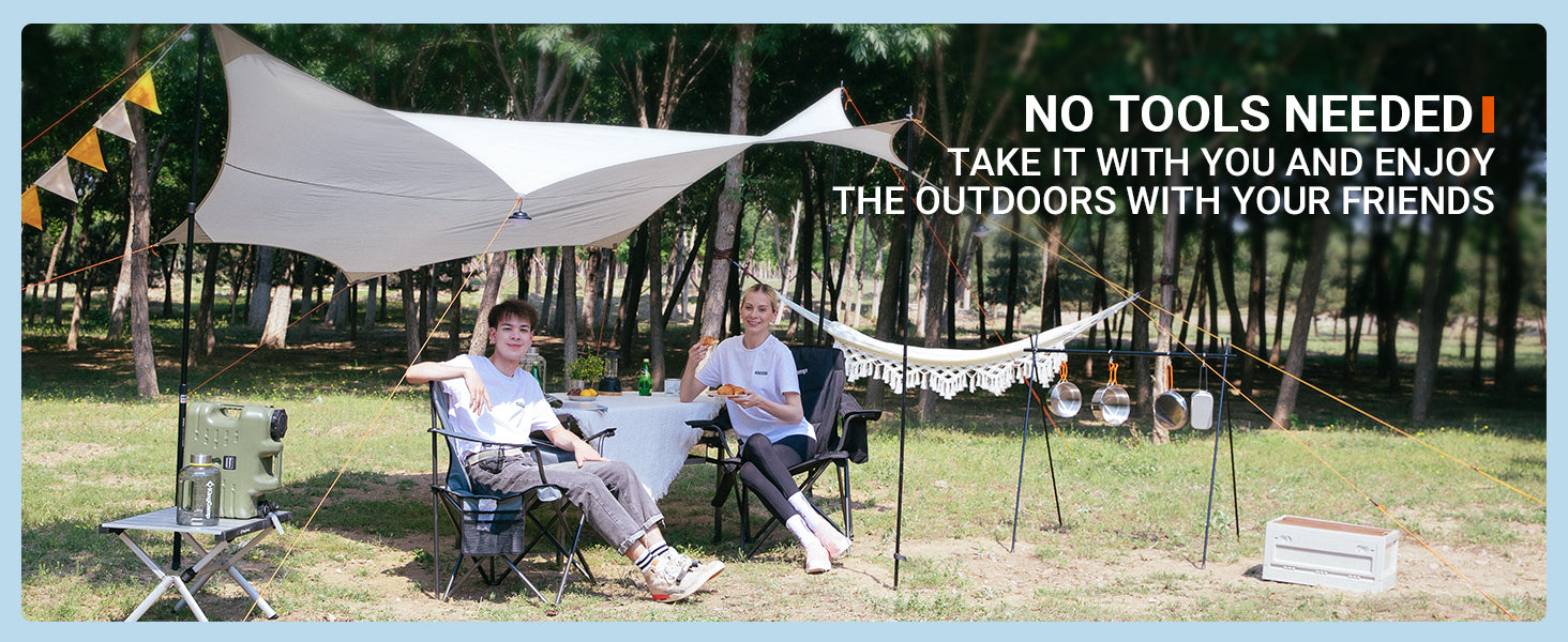 KingCamp Padded Outdoor Folding Quilted Armchair with Built In Cupholder