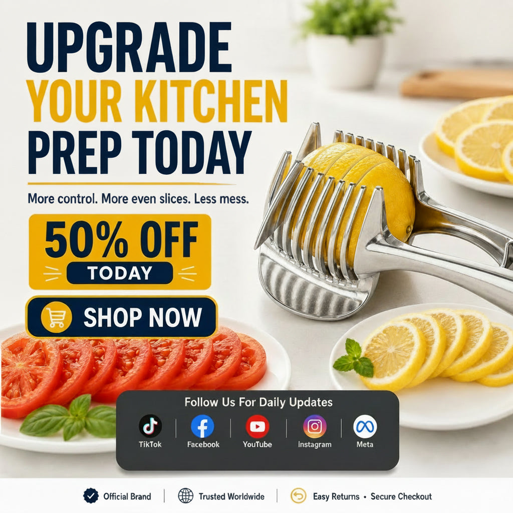 Evenly prepared food slices using kitchen slicing guide