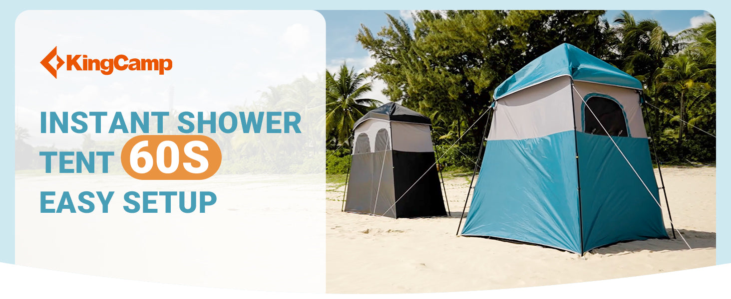 KingCamp Outdoor Shower Tents for Camping Portable Instant Pop Up Privacy Tent