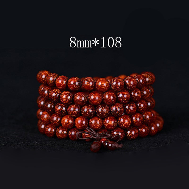 Tibetan Small Leaf Red Sandalwood Balance Bracelet 