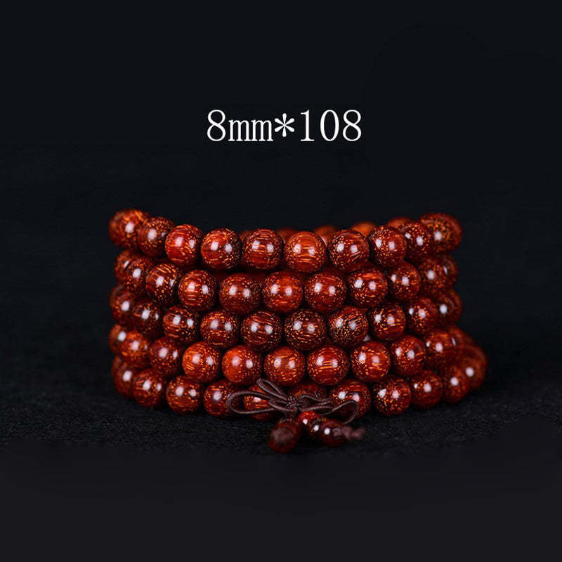 Tibetan Small Leaf Red Sandalwood Balance Bracelet 