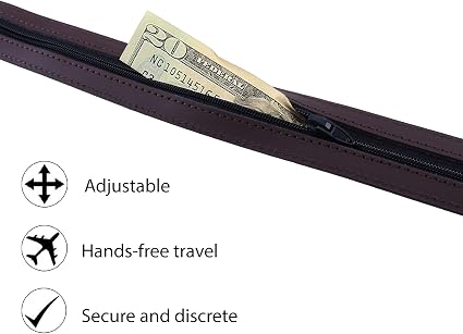 Deerfield Money Belt made in USA by Thomas Bates (34, Black) : Amazon.sg: Fashion