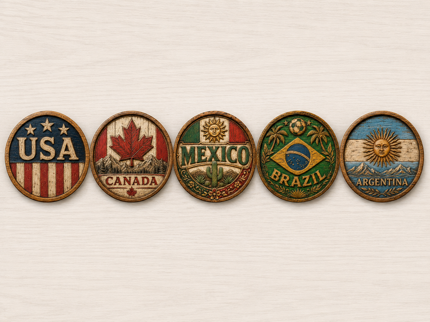 Starter country badge pack for soccer door sign