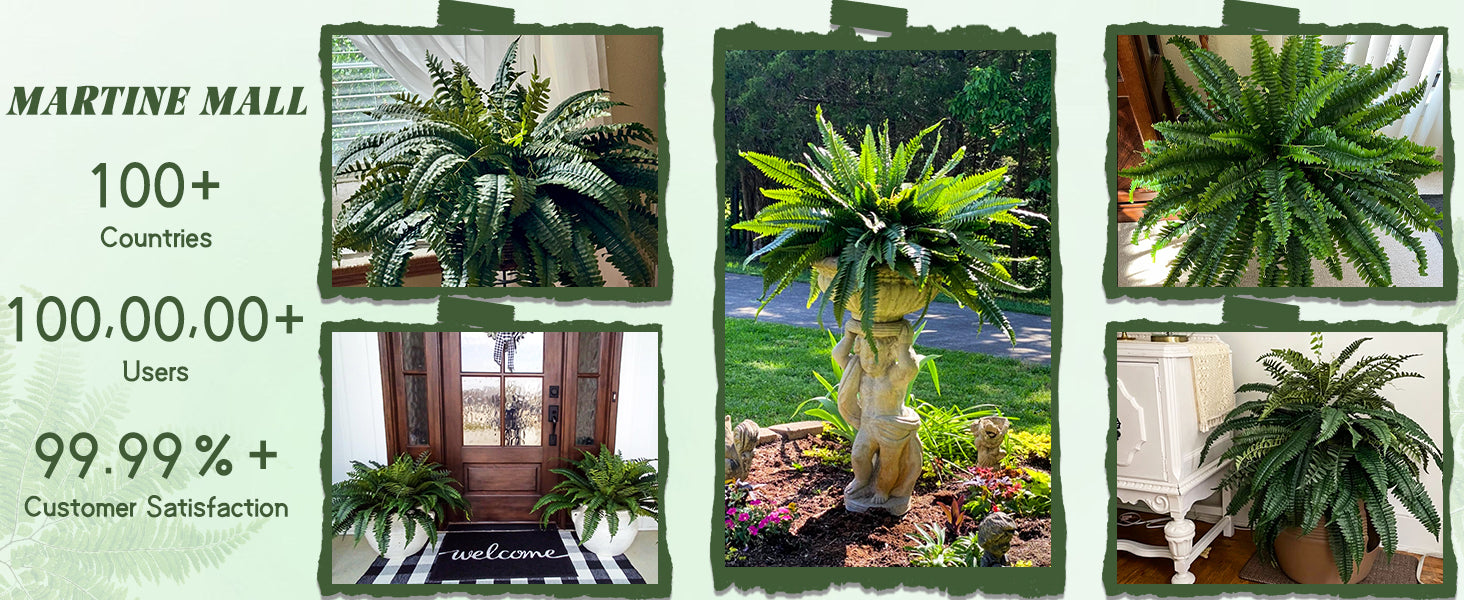 boston ferns artificial plants