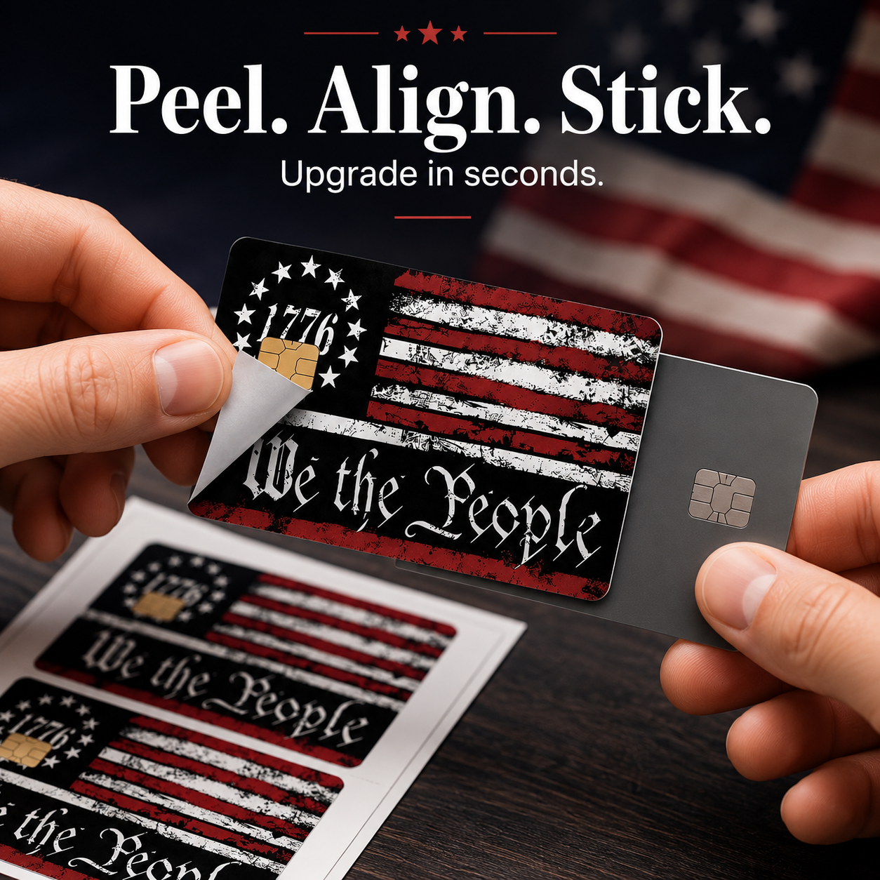 Chip-friendly credit card sticker cutout