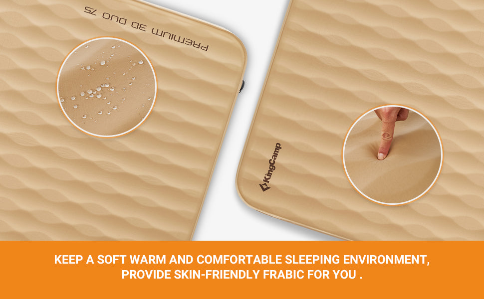 KingCamp PREMIUM 3D DUO 7.5 Double Self-inflateble Pad