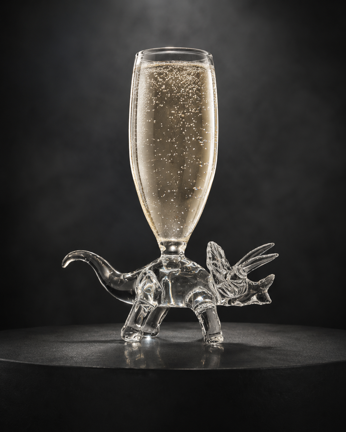 Luxury dinosaur champagne glass