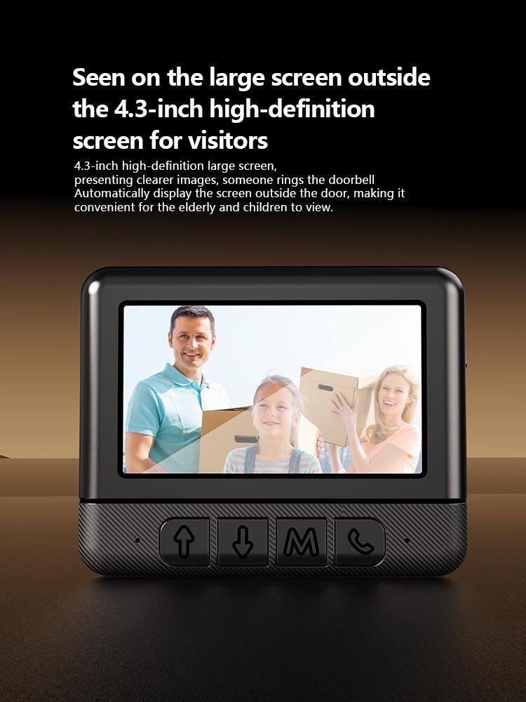 Wireless Video Doorbell Camera with Screen, No WiFi or App Needed, Night Vision, Two-Way Audio,  Battery Powered, Easy Installation, No Subscription, tiktokshopbacktoschool