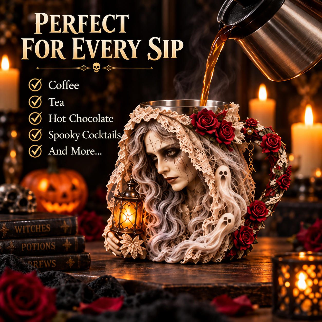 Ghost Bride Halloween drink scene