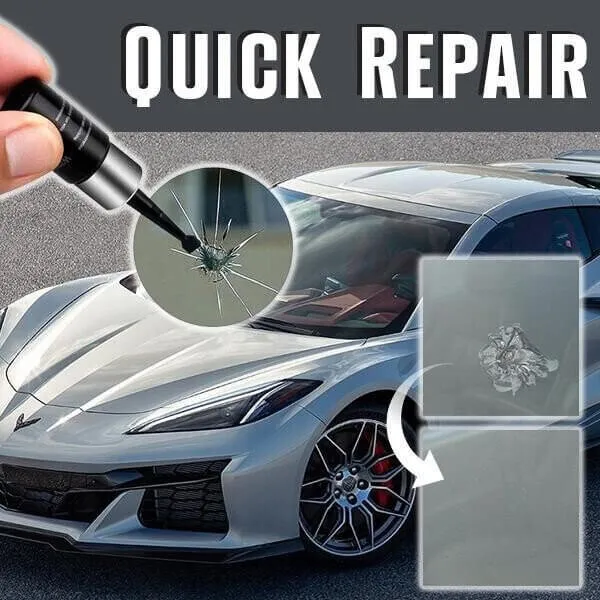 Quick DIY windshield crack repair application