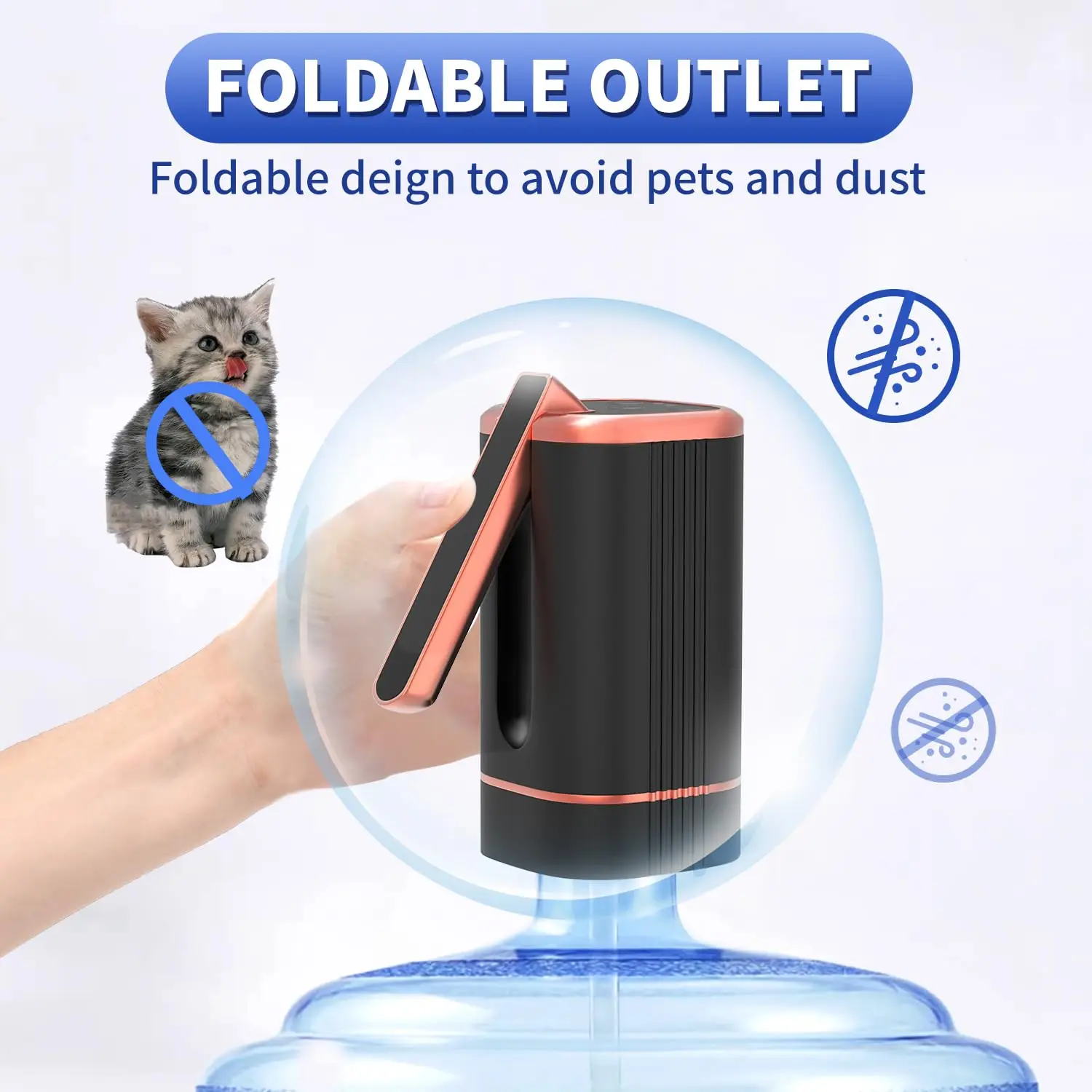 Foldable spout water dispenser