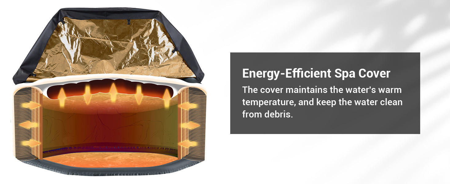 WEJOY Inflatable 2-4 Person Octagon Hot Tub Spa with 120 Air Jets