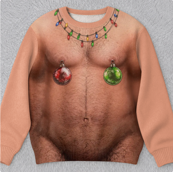 Ugly Christmas sweater detail view