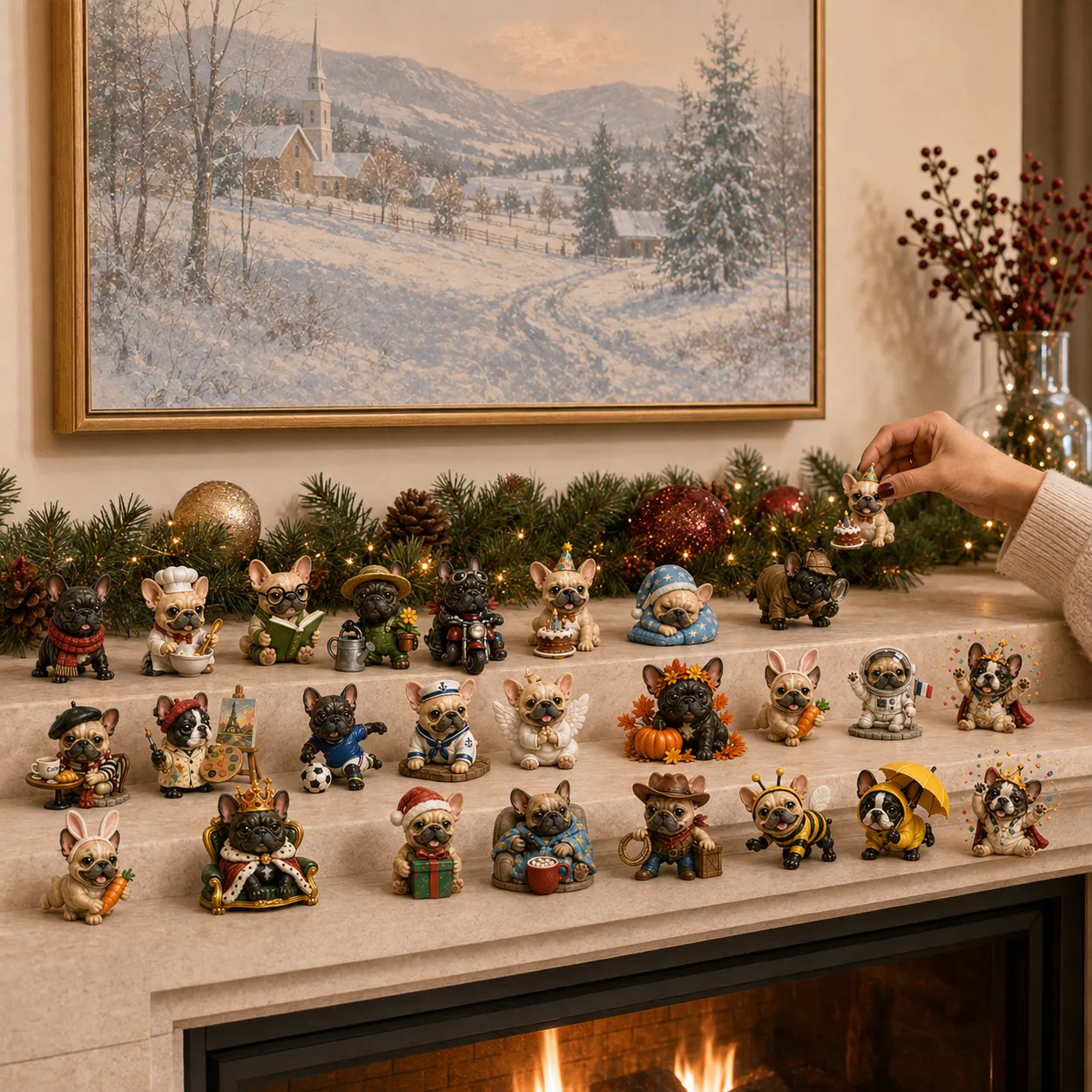 Frenchie Christmas Mantel Display Review