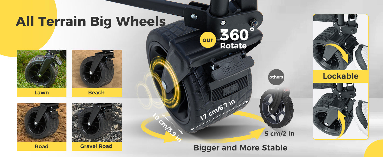 FUNDANGO Folding Wagon 180L Dual Chassis Camping Wagon