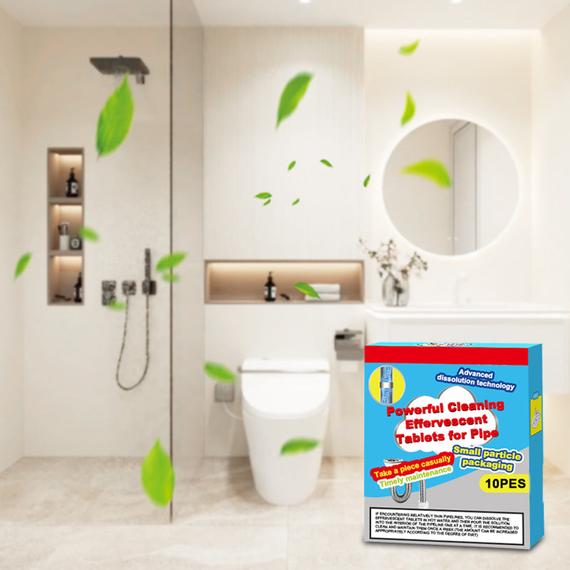 Drain deodorizing effervescent tablets