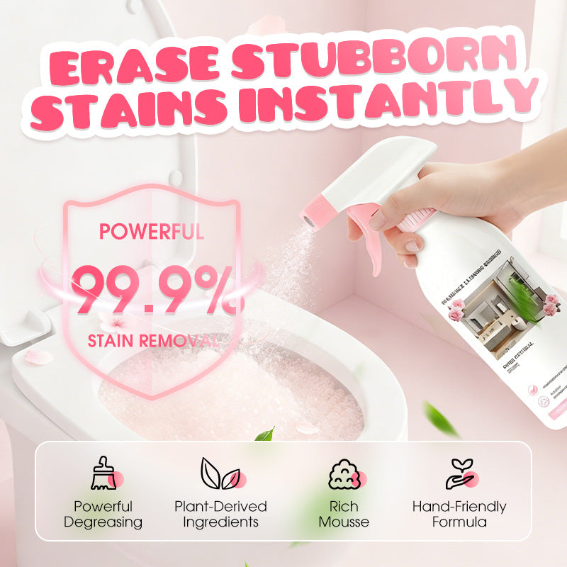 Bathroom cleaner spray with refreshing botanical scent