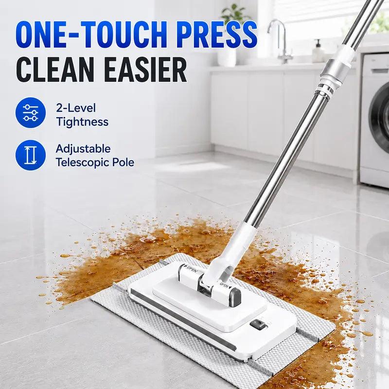Slim flexible floor mop