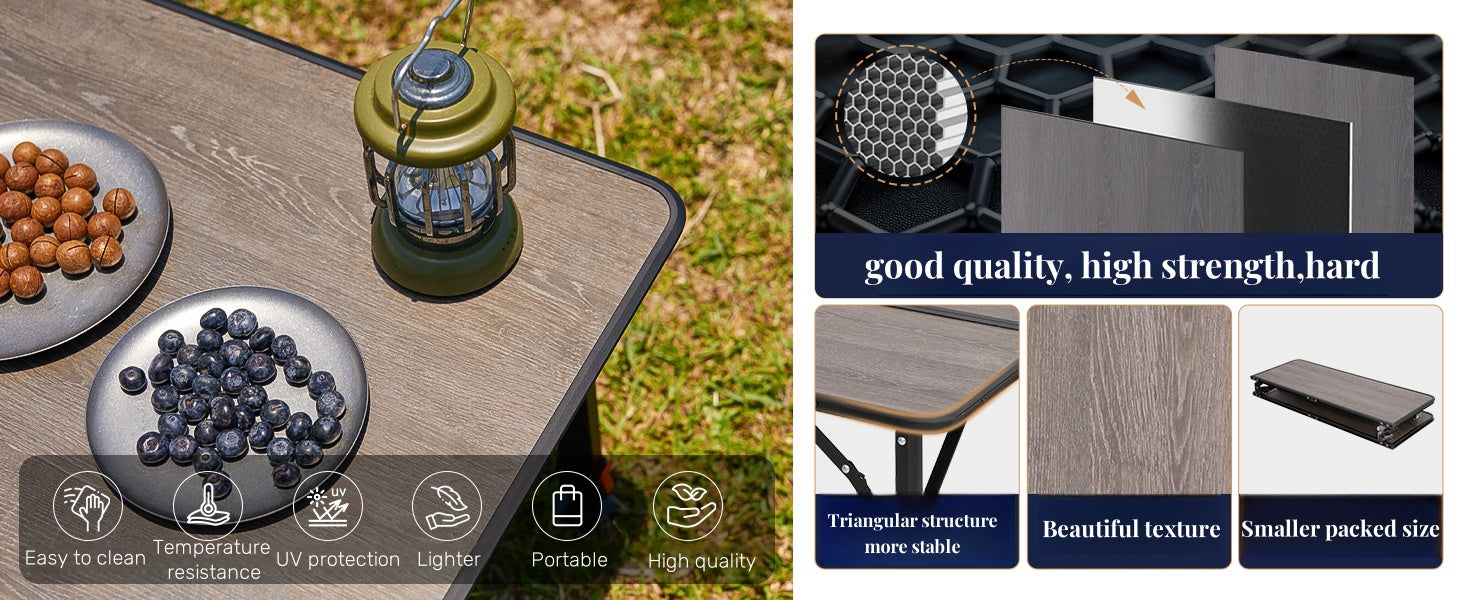 KingCamp GRANITE P8060 Folding Fiberglass Table