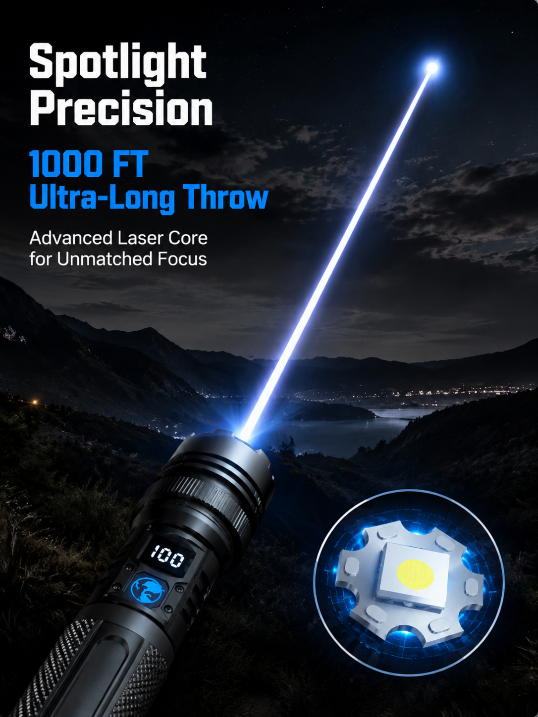 Flashlight beam demonstration