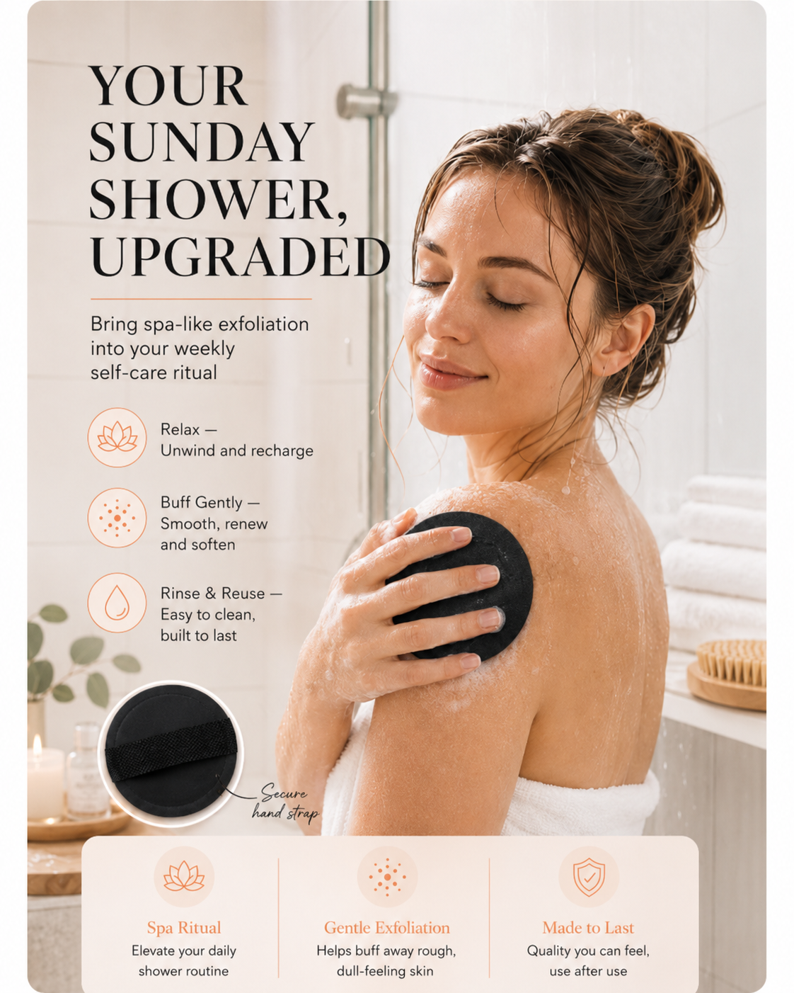 High quality exfoliating rubber pad
