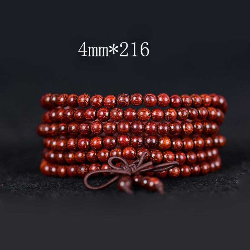 Tibetan Small Leaf Red Sandalwood Balance Bracelet 