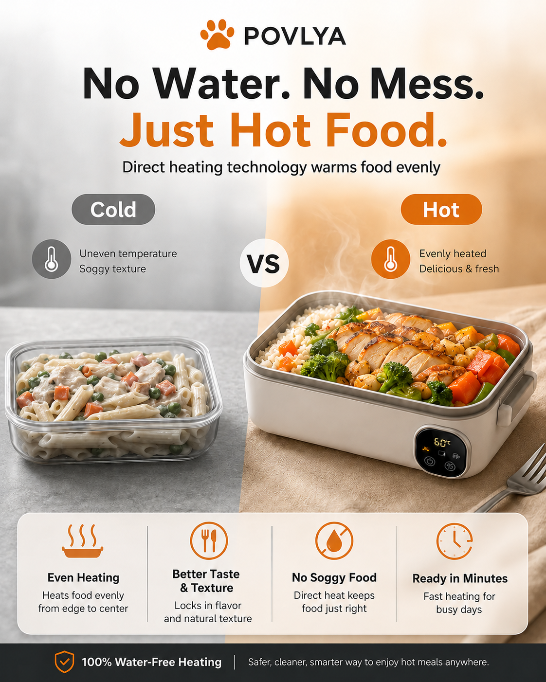 No water no mess portable electric lunch box heating comparison