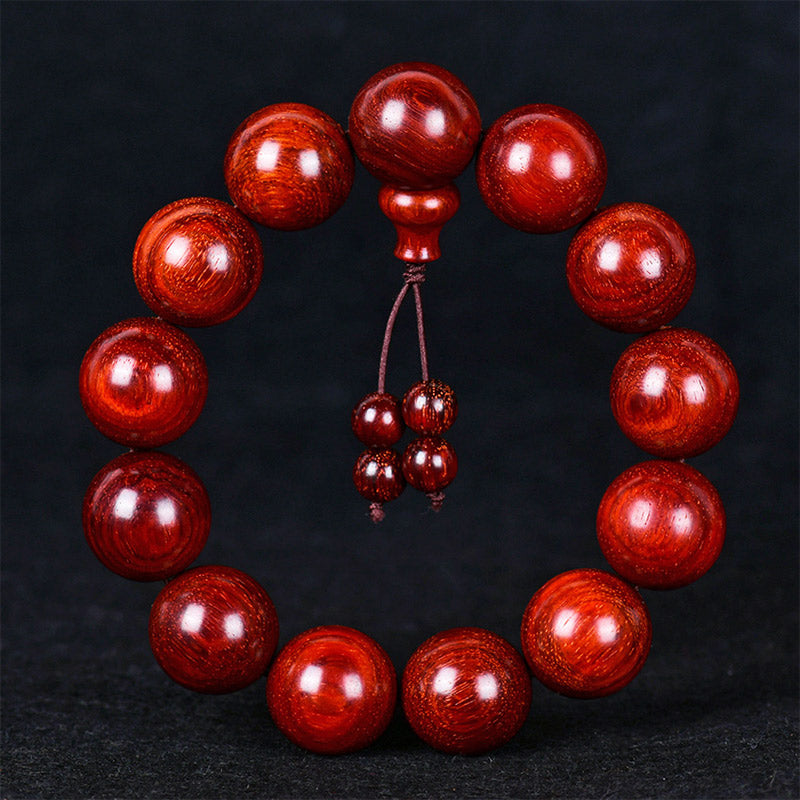 Tibetan Small Leaf Red Sandalwood Balance Bracelet 