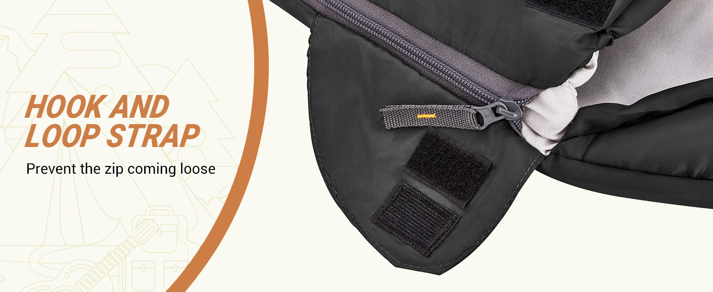 KingCamp Oasis 250S Sleeping Bag-Envelope With Hood