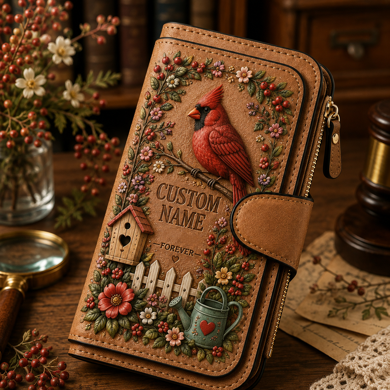 Cardinal personalized wallet