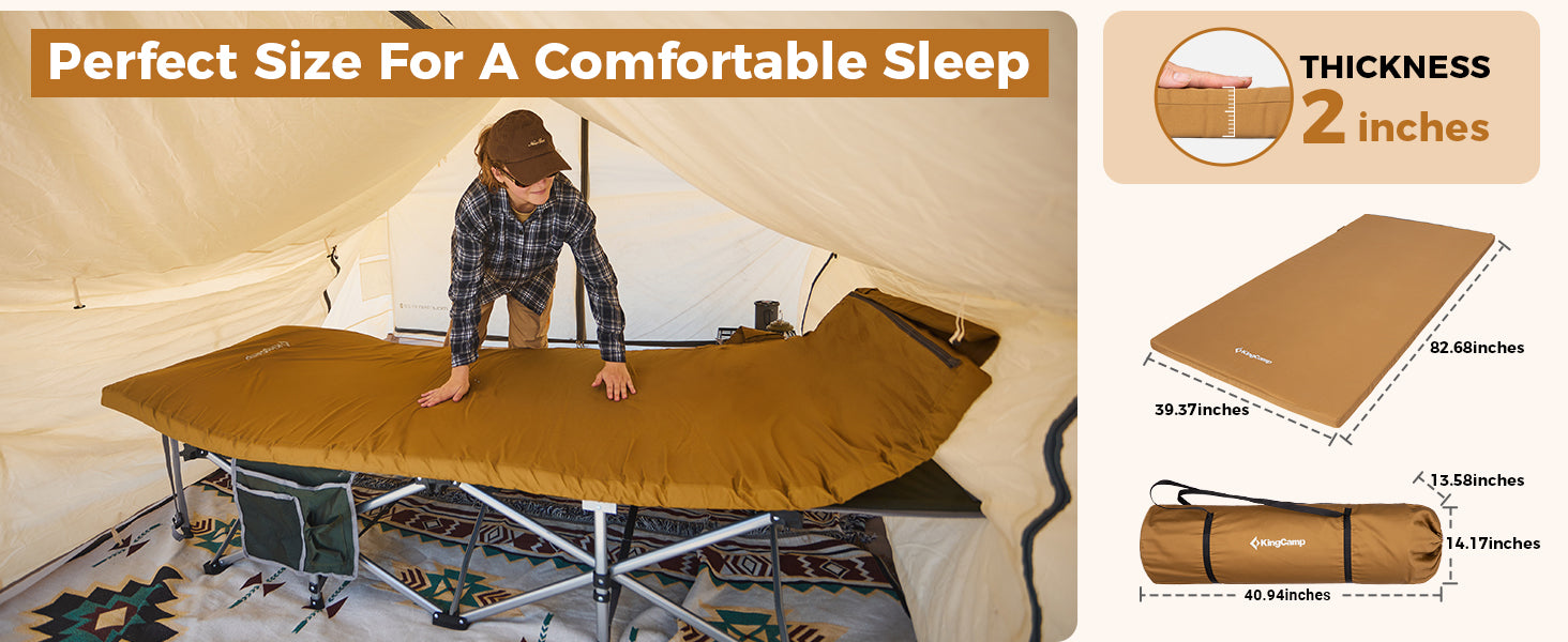KingCamp Memory Foam Camping Mattress Camping Sleeping Pad