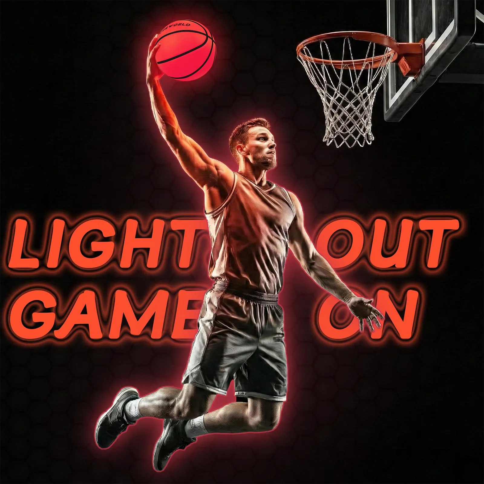 LED light-up basketball glowing for night games
