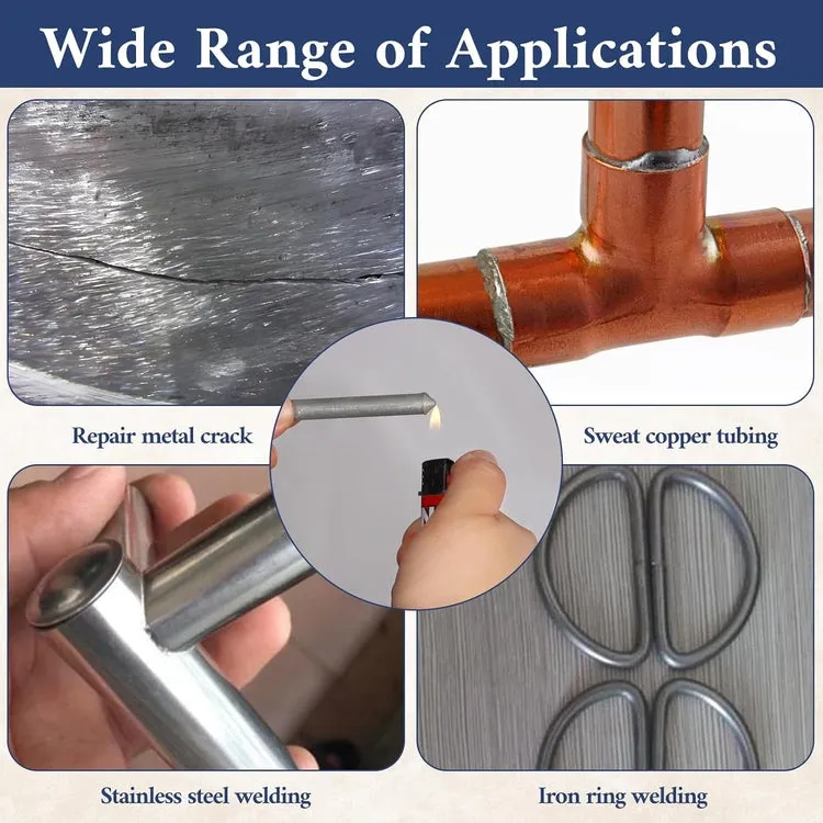 Low temperature solder rods for many compatible metal repair applications