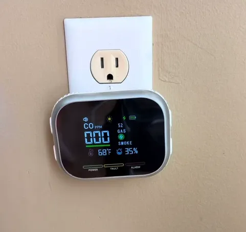Customer review photo of smart detector installed in home