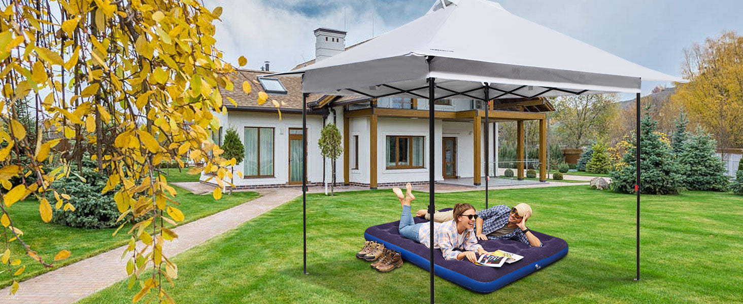 FUNDANGO 10x10ft Pop Up Outdoor Canopy Tent Sun Shelter Tent