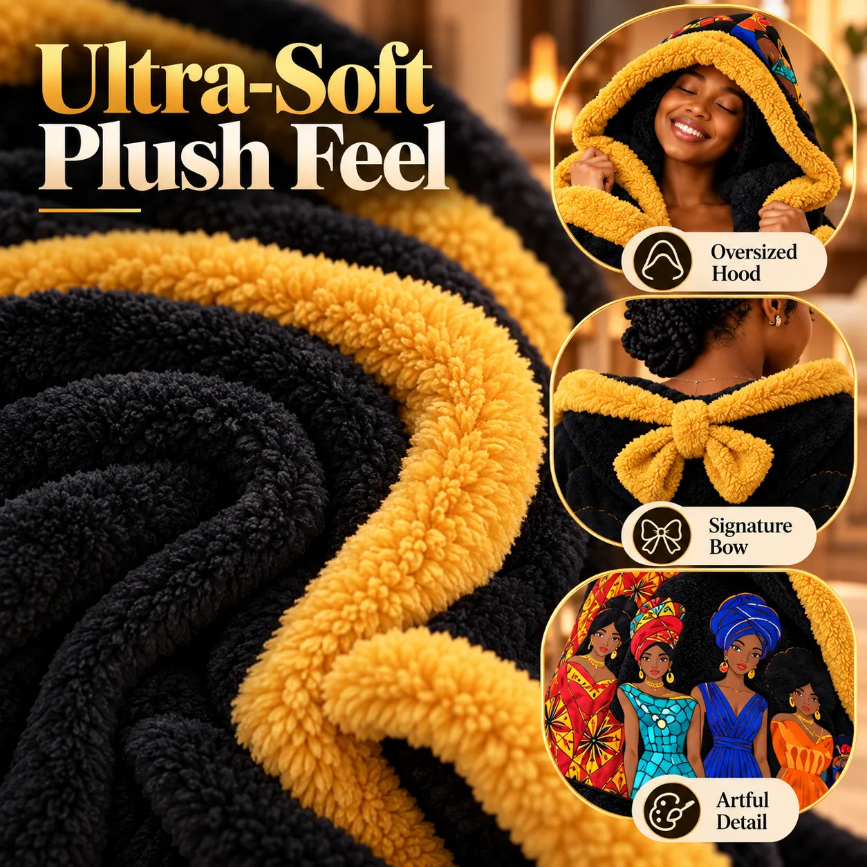 Heated blanket robe easy connect power port