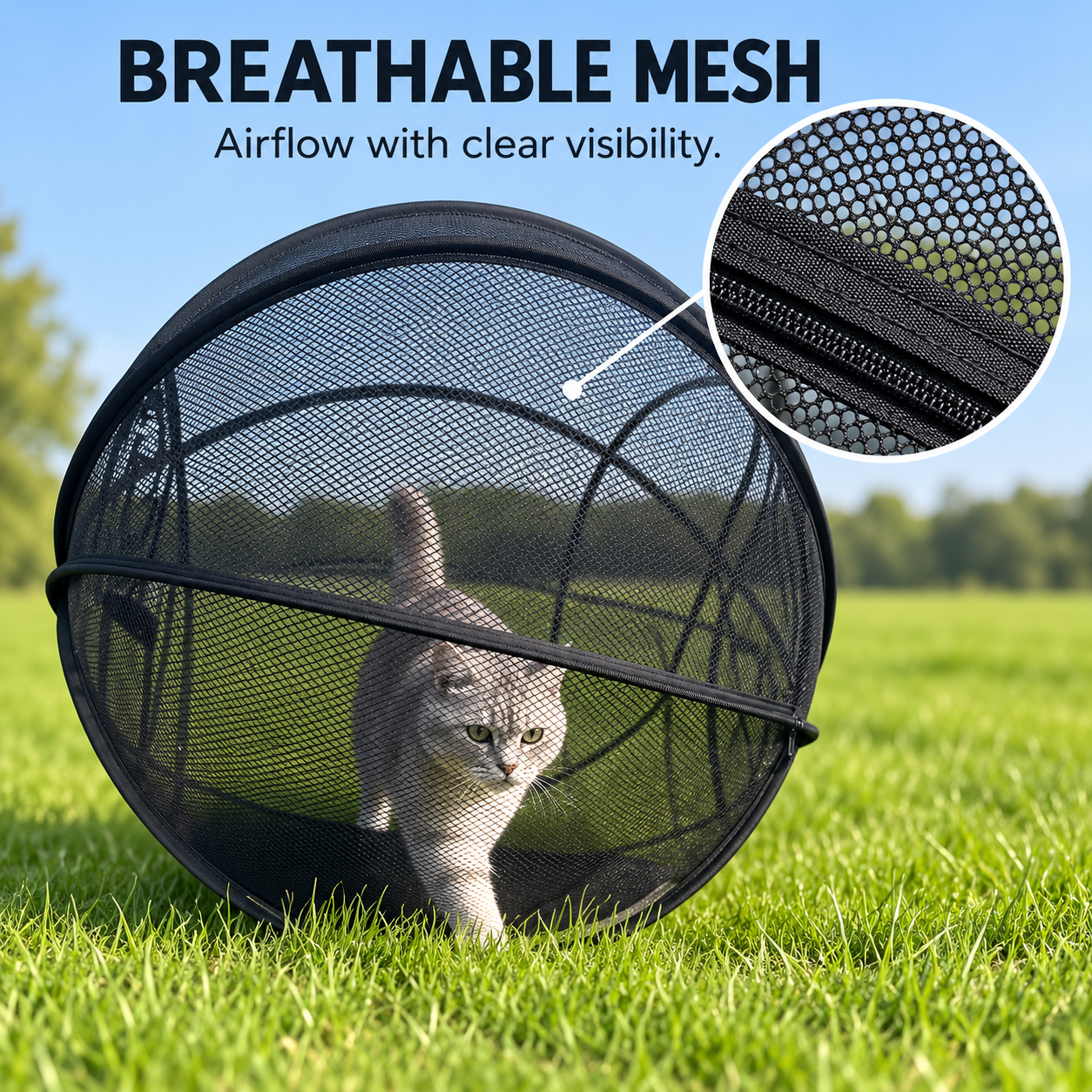Breathable cat playpen mesh