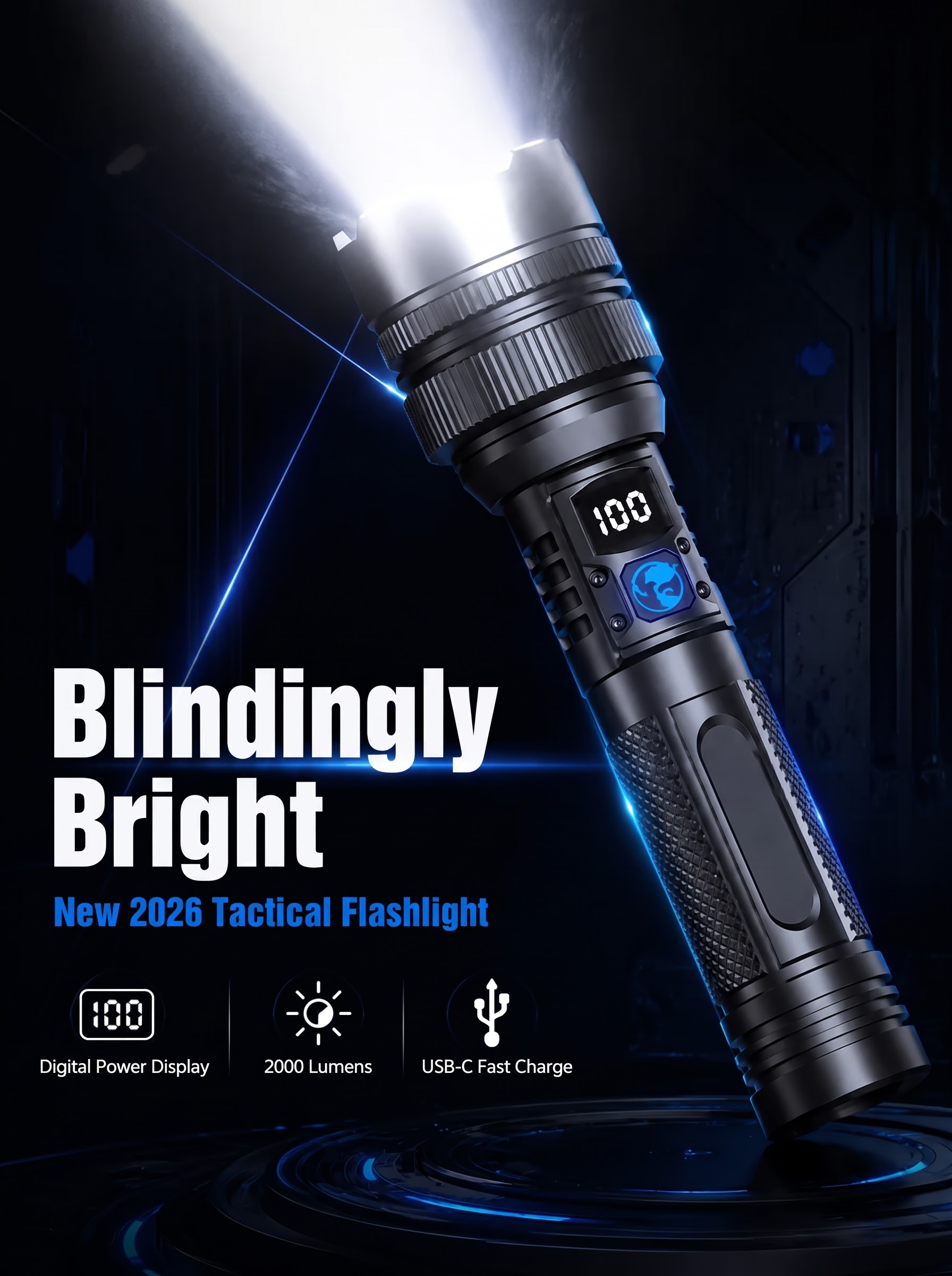 Rechargeable high-power LED flashlight