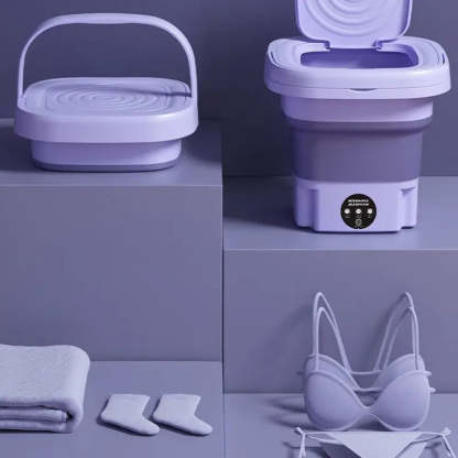 Foldable Portable Washing Machine with Spin Dryer | Mini Clothes Washer