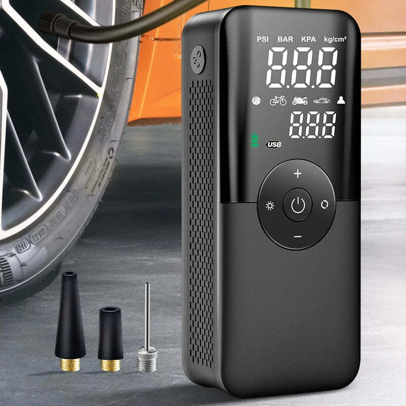 Portable Tire Inflator with Rechargeable Battery