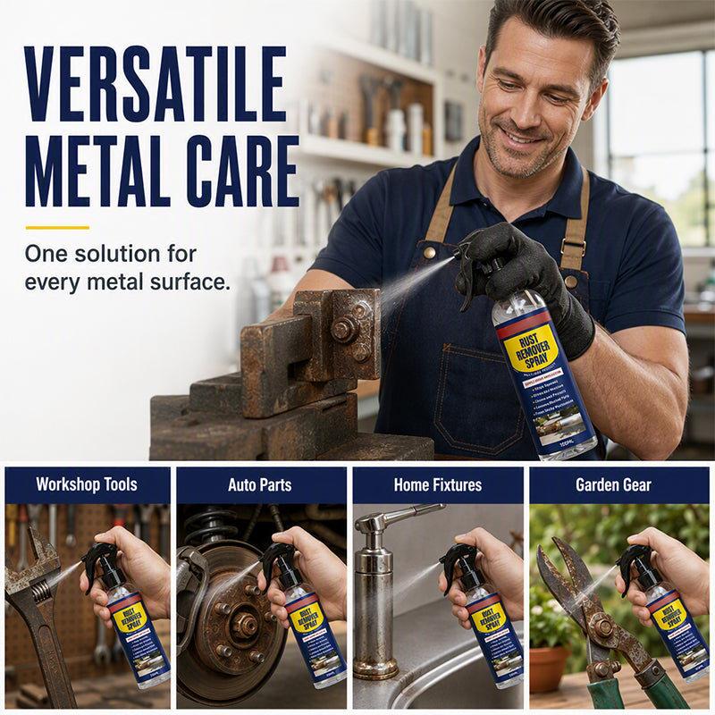 Steps for applying rust remover spray