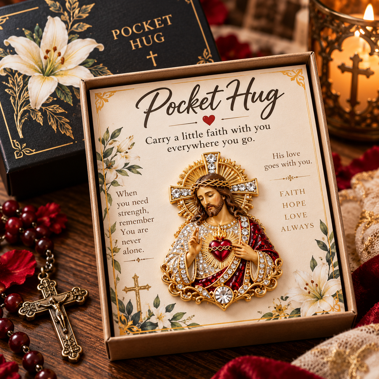 Sacred Heart Pocket Hug